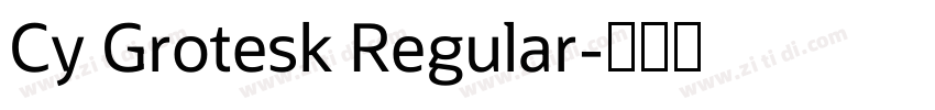 Cy Grotesk Regular字体转换